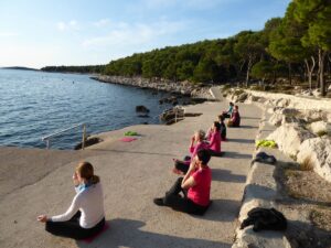 Yoga on the beach